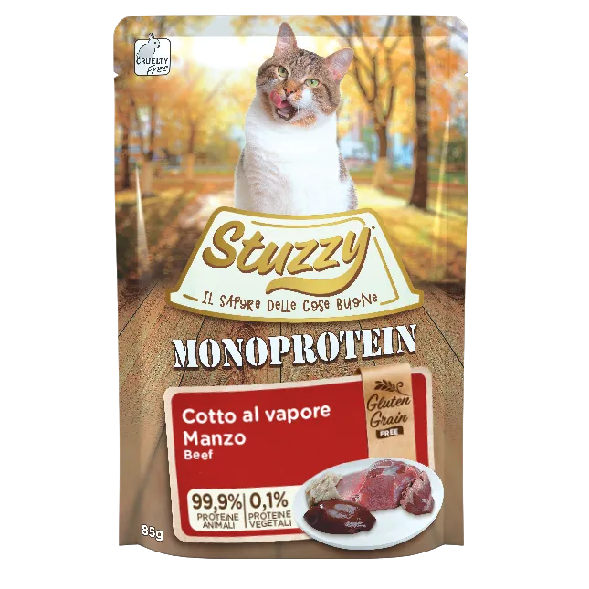 Stuzzy Monoprotein Manzo 85g Umido per Gatto Monoproteico Stuzzy Monoprotein Manzo 85g Umido per Gatto Monoproteico